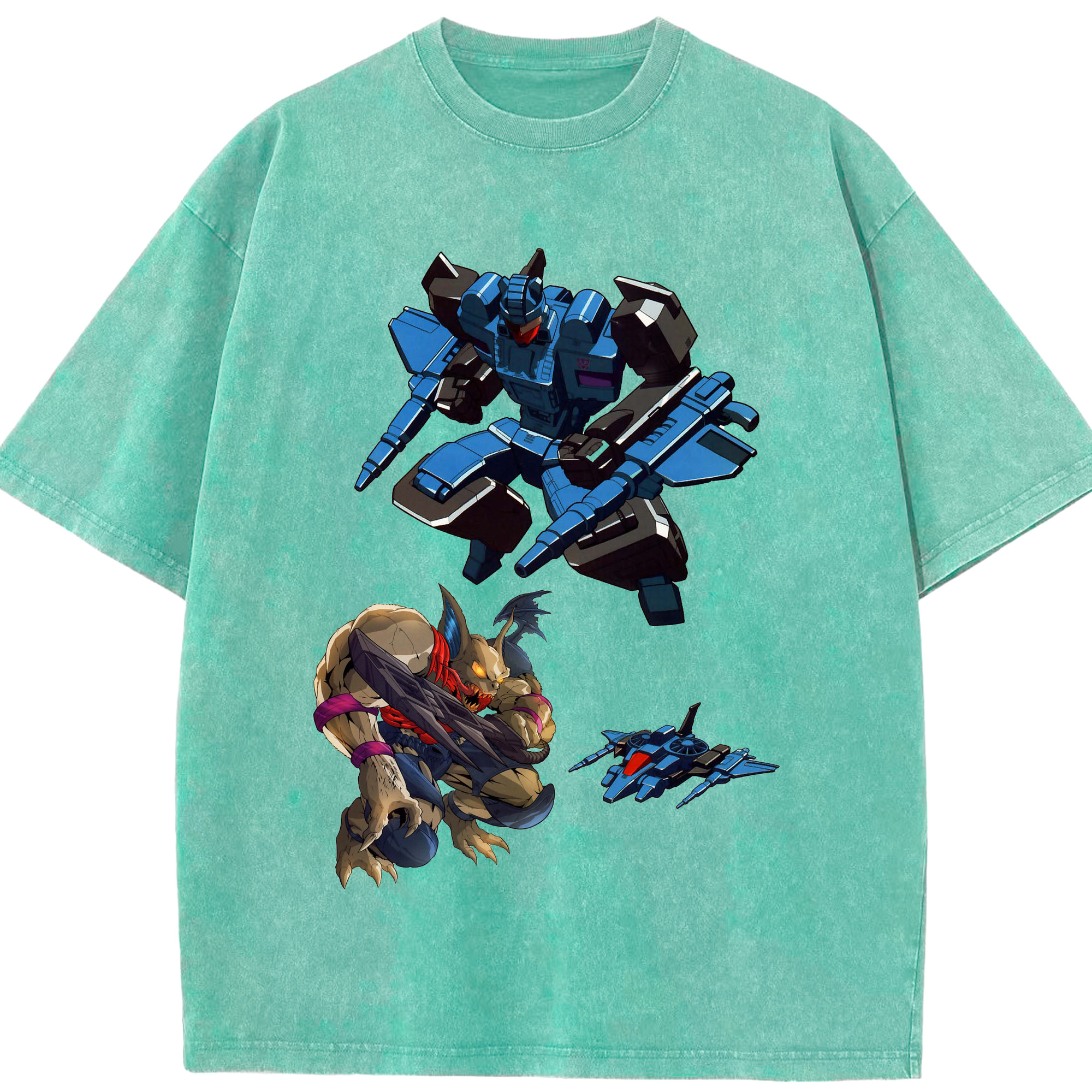 （画像用）  綿100% ヴィンテージ風 半袖Tシャツ（フロントプリント）
